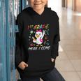 Girls Goose 1st Grade Here I Come Back To School Kids Graphic Youth Hoodie Girls Goose 1st Grade Here I Come Back To School Kids Graphic Youth Hoodie