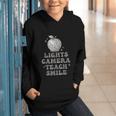Lights Camera Teach Smile Disco-Ball Back To School Outfit Graphic Youth Hoodie Lights Camera Teach Smile Disco-Ball Back To School Outfit Graphic Youth Hoodie