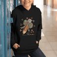 Melanin Pencil Leopard Bow Para Back To School Graphic Youth Hoodie