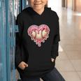 Melting Baseball Drip Heart Softball Player Lover Ice Cream Graphic Youth Hoodie