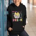 Pre-K Typography First Day Back To School Leopard Apple Graphic Youth Hoodie Pre-K Typography First Day Back To School Leopard Apple Graphic Youth Hoodie