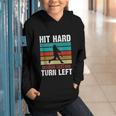 Retro Hit Hard Run Fast Turn Left Baseball Lover Graphic Youth Hoodie Retro Hit Hard Run Fast Turn Left Baseball Lover Graphic Youth Hoodie