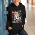 Second Grade Back To School First Day Girls Rollin Unicorn Graphic Youth Hoodie Second Grade Back To School First Day Girls Rollin Unicorn Graphic Youth Hoodie