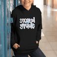 Second Grade Student Back To School Pastel Floral Bow Graphic Youth Hoodie
