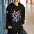 Skeleton Baseball Drip Boy Youth Dripping Baseball Halloween Graphic Youth Hoodie