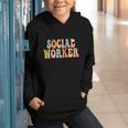 Social Worker Groovy Women Appreciation Day Back To School Graphic Youth Hoodie