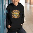 Spring Training 2026 Baseball Vintage Sunset Graphic Youth Hoodie