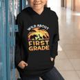 Wild About First Grade Zoo Animals Back To School Safari Graphic Youth Hoodie Wild About First Grade Zoo Animals Back To School Safari Graphic Youth Hoodie