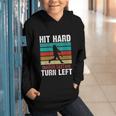 Women's Retro Hit Hard Run Fast Turn Left Baseball Lover Graphic Youth Hoodie Women's Retro Hit Hard Run Fast Turn Left Baseball Lover Graphic Youth Hoodie