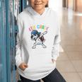 4th Grade Crew Dalmatian Dog Dabbing Back To School Premium Tri-Blend Graphic Youth Hoodie