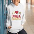Back To School Education I Love Public Schools Graphic Youth Hoodie Back To School Education I Love Public Schools Graphic Youth Hoodie