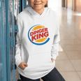 Baseball Dinger King Logo For Home Run Players And Fan Graphic Youth Hoodie