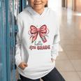 Coquette 4th Grade First Day Of Back To School Girls Outfits Graphic Youth Hoodie Coquette 4th Grade First Day Of Back To School Girls Outfits Graphic Youth Hoodie