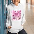 First Day Of School Girls Coquette Bow Back To School Performance Graphic Youth Hoodie First Day Of School Girls Coquette Bow Back To School Performance Graphic Youth Hoodie