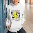 Girls Kindergarten Vibes Smile Face Back To School Kinder Graphic Youth Hoodie Girls Kindergarten Vibes Smile Face Back To School Kinder Graphic Youth Hoodie
