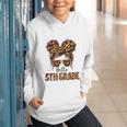 Hello 5th Grade Messy Hair Bun Girl Back To School First Day Graphic Youth Hoodie Hello 5th Grade Messy Hair Bun Girl Back To School First Day Graphic Youth Hoodie