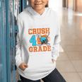 I'm Ready To Crush 4th Grade Hockey Kids Back To School Premium Tri-Blend Graphic Youth Hoodie