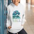Kids I'M ON HONOR ROLL Monster Trucks Back To School Bruh Graphic Youth Hoodie