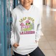 Leap Into Learning Cute Frog Kawaii Back To School Kids Graphic Youth Hoodie