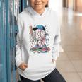 Melting Slime Sprinkle Baseball Mascot With Bat Graphic Youth Hoodie