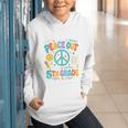 Peace Out 5th Grade Retro Back To School Students Graphic Youth Hoodie