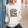 Rolling Into Kindergarten Retro Groovy Back To School Kids Graphic Youth Hoodie Rolling Into Kindergarten Retro Groovy Back To School Kids Graphic Youth Hoodie