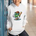 Shamrock Baseball St Patrick's Day Kids Boys Toddlers Premium Tri-Blend Graphic Youth Hoodie