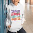 Teach Love Inspire Coffee Cute Teaching Quote Back To School Graphic Youth Hoodie