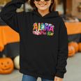 Aloha Pre-K Tropical Floral Beach Silly Goose Back To School Graphic Youth Hoodie