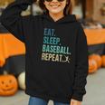 Eat Sleep Baseball Repeat Baseball Player Baseball Graphic Youth Hoodie
