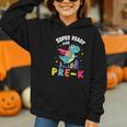 First Day Pre-K Back To School Dinosaur Graphic Youth Hoodie
