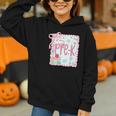 Girls Pre-K Coquette Bow Pink Preppy Back To School Graphic Youth Hoodie Girls Pre-K Coquette Bow Pink Preppy Back To School Graphic Youth Hoodie