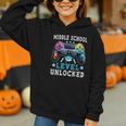 Middle School Level Unlocked Gamer First Day Back To School Graphic Youth Hoodie Middle School Level Unlocked Gamer First Day Back To School Graphic Youth Hoodie