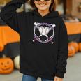 I Wear Purple For Alzheimers Awareness Baseball Heart Ribbon Graphic Youth Hoodie