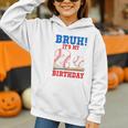 Bruh It's My 2nd Birthday Boy Baseball Themed Party Graphic Youth Hoodie