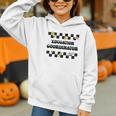 Education Coordinator Groovy Back To School Checkered Graphic Youth Hoodie Education Coordinator Groovy Back To School Checkered Graphic Youth Hoodie