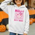 Hello Fifth Grade Coquette Bow Back To School 5th Grade Girl Graphic Youth Hoodie