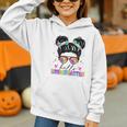 Hello Kindergarten Shirt Messy Bun Tie Dye Back To School Graphic Youth Hoodie Hello Kindergarten Shirt Messy Bun Tie Dye Back To School Graphic Youth Hoodie