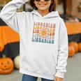 Librarian Retro Find Me At The Library Back To School Graphic Youth Hoodie Librarian Retro Find Me At The Library Back To School Graphic Youth Hoodie