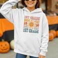 Retro 1st Grade Daisy Colorful Back To School First Grade Graphic Youth Hoodie