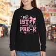 My 1st Day Of Pre-K PreK Pre K 2025 Back To School Girls Youth Long Sleeve Tee