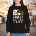 2nd Grade Batter Up Baseball First Day Back To School Youth Long Sleeve Tee