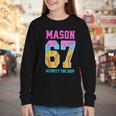 6 7 Mason Baseball Drip Youth Long Sleeve Tee