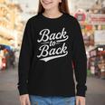 Back To Back For Boys Girls Men Women Baseball Youth Long Sleeve Tee Back To Back For Boys Girls Men Women Baseball Youth Long Sleeve Tee