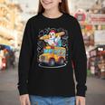 Back To School Chicken School Bus 100 Days Of School Youth Long Sleeve Tee Back To School Chicken School Bus 100 Days Of School Youth Long Sleeve Tee