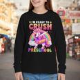 Back To School Unicorn Girls I'm Ready To Crush Preschool Youth Long Sleeve Tee Back To School Unicorn Girls I'm Ready To Crush Preschool Youth Long Sleeve Tee