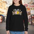 Ball Mom Leopard Baseball Softball Player Mom Youth Long Sleeve Tee