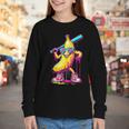 Banana With Baseball Bat Street Baseball Drip Youth Long Sleeve Tee Banana With Baseball Bat Street Baseball Drip Youth Long Sleeve Tee
