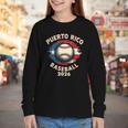 Baseball 2026 Puerto Rico Island Pride Sports Theme Youth Long Sleeve Tee
