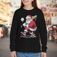 Baseball Christmas Santa Claus Batter Baseball Drip Youth Long Sleeve Tee Baseball Christmas Santa Claus Batter Baseball Drip Youth Long Sleeve Tee